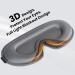 3D Contoured Light Blocking Sleep Eye Mask - Soft & Comfortable - Grey - Buy Online on GoSupps.com