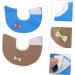 DOITOOL 4 pcs Pet for Puppy Anti-Biting Protector Collars Recovery Ring Birds Cloaks Protective 15X10X0.1cmx2pcs Blue Brownx2pcs - Buy Online on GoSupps.com
