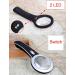 Magnifying Glass 10X 2LED Lights 75MM Super High Clarity Lightweight Handheld Magnifier for Reading Maps Magnifier - Buy Online on GoSupps.com
