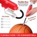 Hand Pump for Balls with 5 Needles - Fast Inflation for Basketball, Soccer, Volleyball, Football - Red - Buy Online on GoSupps.com