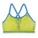 Dragonwing Keyhole Girls Sports Bras for Teen Tween- Quick Dry, Training Bra, Activewear Clothes for Girls 12 Lime Green With Royal Blue