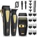 Hair Clippers for Men Cordless Hair Trimmer Electric Shavers for Men Set Professional Barber Clippers for Haircut Grooming Kit+Foil Blade Shaver+Zero Gapped Trimmer Gift for Him