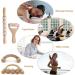 Gzjiyu 4 STK Massage Roller Set Fascia Rollers with Handles for Neck Shoulders Legs & Full Body Muscle Relief | International Shipping Available - Buy Online on GoSupps.com