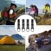Thirei Water Bottle Holder Clip - 4 Pack Nylon Key Ring Clips with Belt Buckle for Camping & Hiking - Durable Black Outdoor Accessories - Buy Online on GoSupps.com
