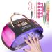 UV Gel Nail Lamp 256W Fast Gel Nail Polish Professional Dryer Nail Curing Light with 4 Timer Setting and 57 Lamp Beads Auto Sensor for Fingernail & Toenail(Comes with 7 Free Gifts)