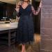 HANXIULIN Women's V Neck Evening Dress | Elegant Party & Cocktail Dress | Glitter Mini Ball Gown | Navy XL - Shop Now! - Buy Online on GoSupps.com