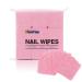 BLUERISE 1000Pcs Pink Nail Pliosh Remover Lint Free Nail Wipes Soft Gel Nail Polish Remover Pads Absorbable Eyelash Extension Glue Cleaning Wipes 1000 Count (Pack of 1)