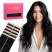 If Salife Tape Extensions Real Hair deep black 10Pcs tape in extensions real hair 20g 30cm invisible hair extension real hair invisible smooth real hair extensions tape refill pack for girls 30cm 20g 10Pcs #1 deep black