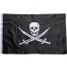 Pirate Flag - 3X5 Ft Outdoor Nylon Jolly Roger Banner Double Sided Embroidery, Brass Grommets, Boat Use | Calico Jack Style - Buy Online on GoSupps.com