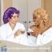 COOLCHI Satin Bonnet Cap Set for Women - Adjustable Silk Hair Wrap for Long Curly Hair - Khaki & Purple - Buy Online on GoSupps.com