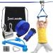 Zipline Kit for Kids and Adults with Monkey Bars and 60ft Slackline,Zip Lines Kits for Backyards,Ninja Warrior Obstacle Course for Jungle Gym