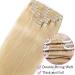 Clip In Real Hair Extensions - Double 8 Parts Heat Resistant Straight Light Blonde #613 (16/40cm 130g) - Shop Now! - Buy Online on GoSupps.com