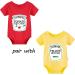 Culbutomind Baby Twins Bodysuit Set | Ketchup Mustard Newborn Outfit | Unisex Romper for Infants | Red 6-9 Months - Buy Online on GoSupps.com
