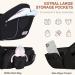 Baby Hip Carrier - Ergonomic Waist Stool for Newborn to Toddler - Soft Fabric Front Carrier with Pockets - Adjustable Waistband (Black) - Buy Online on GoSupps.com