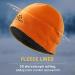 Lvaiz Winter Fleece Lined Knitted Beanie Hat - Reversible Windproof Watch Cap for Men and Women - Black and Orange - Warm Skull Cap - One Size - Buy Online on GoSupps.com