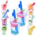 SEWOART 30pcs Luminous Fruit Cup Phone Case Micro Landscape Ornaments Diy Craft Decorations Drink Cup Shape Charm Phone Shell Drink Cup Ornaments Miniature Scattered Beads Resin re-usable