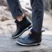 QUENLOOP Men's Ankle Rain Boots - Waterproof Slip-On Chelsea Boots for Garden Work - Size 10, All Black - Buy Online on GoSupps.com