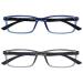 Opulize sea glasses Blue light filter narrow frame spring hinges improve the sleep computer glasses gaming anti-reflective men B9 +1.50 diopters blue / gray