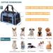 PetSfit Foldable Transport Box for Cats & Small Dogs - Portable Travel Bag with Expandable Bed Shoulder Strap - Blue S Blue - Buy Online on GoSupps.com