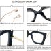 Oversized Anti-Blue Light Glasses for Women - Stylish Black Fake Eyeglasses Frame with Spring Hinge - Computer Glasses Ideal for Eye Protection - Buy Online on GoSupps.com