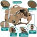 PETAMI Dog Saddle Bag for Medium Dogs - Travel Vest & 100 Socks - Light Brown Canvas - Buy Online on GoSupps.com