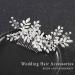 Jeairts Rhinestone Wedding Hair Comb - Leaf Bridal Headpiece with Glitter Crystal Accents (A-Silver) - Buy Online on GoSupps.com