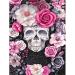 5d Shape Crystal Diamond Painting Kit for Adults and Children DIY Gem Art Craft Diamond Home Wall Decoration Gift (Rose Skeleton, 11.8x15.7 Inches) 7#