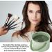Makeup Brush Scrubber - 3 In 1 Silicone Countertop Makeup Cleaning Bowl | Multifunctional Cosmetic Brush Cleaner with Handle Brush Drying Rack for Makeup Sponge Puff Brush Povanjer Green - Buy Online on GoSupps.com