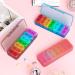 Portable 7-Day Pill Organizer & 14-Day Tablet Box - Compact Medication Storage for Travel (Pink) - Buy Online on GoSupps.com