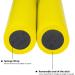 Ausemku Safe Foam Rubber Training Nunchucks with Steel Chain - Yellow - Buy Online on GoSupps.com