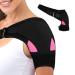 AWAVM Shoulder Support Adjustable Shoulder Support Brace for Men and Women Shoulder Strap Support for Shoulder Relief Pain Rotator Cuff Support Fits Left and Right Rose