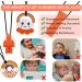 Sensory Chew Necklace for Kids - Orange Silicone Chewy Teether with Adjustable Buckle for Autism, Teething, Anxiety, ADHD - Pain Relief Oral Motor Chewing Pendant Toy - Buy Online on GoSupps.com