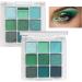 Green Eyeshadow - Matte & Glitter Eyeshadow Glitter Green Eyeshadow | 9 Matte Pearlescent Pigmented Eyeshadow Palette - Professional Glitter Eye Makeup & Waterproof - Buy Online on GoSupps.com