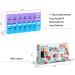 Weekly Pill Organizer 2x Daily - Zumd 7 Day Travel Case with Quilted Zipper Cute Floral Design for Vitamins & Medications - Buy Online on GoSupps.com