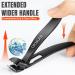 DRMODE Nail Clippers for Thick Nails with Catcher - Wide Opening Precision Clipper for Men and Women - Heavy Duty Angled Head Black - Buy Online on GoSupps.com