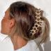 Brinie Stars Gold Metal Hair Claw Clips - Pack of 2 | Large Non-slip Jumbo Hair Clips for Women and Girls - Hollow Hair Catch Barrettes - Buy Online on GoSupps.com