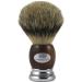 Shaving brush silvertip badger hair rosewood chrome handle 21.5mm - Hans Baier