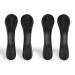 CB 2-Pairs Arch Support Insoles Soft Silicone Invisible Ultra-Slim Gel Inserts Liners Ball of Foot Dots Massage 3/4 Length for Women Shoes High Heel Shoes 6-8.5 Black 2 Pairs-black