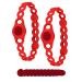 Bone fragrance chain aromatherapy diffuser elastic silicone bracelet bracelets for women and men couples gift (2 pieces red) red/excursion monochrome (GetaWay Solids)