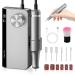 Portable Nail Drill Professional 35000 RPM  Rechargeable Electric Nail E File Machine for Acrylic Nails Gel Polishing Removing  Cordless Nail Drill for Home Salon Grey-2023