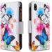Miago Colorful Butterfly Flower Leather Case for Huawei Y5 2019 - 9 Card Slots Zip Flip Wallet Cover - Buy Online on GoSupps.com
