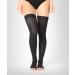 Pani Teresa Medica Medical Thigh Compression Stockings - Class 2 (23-32 mmHg) - Open Tip Support Socks for Men & Women - Ideal for Travel - Flight Socks - Size 2 - Short A - Black - Buy Online on GoSupps.com