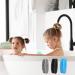 Silicone Body Scrubber Set of 3 - Soft Exfoliating Bath Loofah for Sensitive Skin (BlackGrayBlue) - Buy Online on GoSupps.com