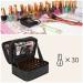 Ethereal Double Layer Nail Polish Organizer Bag | Hold 30 Bottles | Portable Travel Case in Black - Buy Online on GoSupps.com