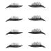 POPETPOP 12 Pairs False Eyelashes Eye Makeup Sticker Stickers Stick on Liner and Lashes Eyelash Sticker Miss