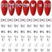 LIFOOST 60Pcs 3D Silver Butterfly Nail Charms for Acrylic Nails Bow Charms for Women Girls Nail Art Jewels Nails Design and Decorations 60Pcs Butterfly