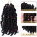 3 Packs Curly Pre-Twisted Jump Twist Braids - Ombre Synthetic Crochet Hair Extensions (10 Inch 1B) | Fluffy Braiding Fiber - Buy Online on GoSupps.com