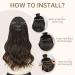 KooKaStyle Dark Brown 20 Inch Long Wavy Clip-in Hair Extensions for Women - 4pcs Thick Hairpiece for Full Head - Buy Online on GoSupps.com