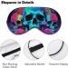 Blacklight Skull Trippy Skeleton Sleep Eye Mask for Women Men | Elastic Strap/Headband for Sleep Travel Nap - Buy Online on GoSupps.com