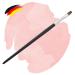Premium Gel Modelling Brush Red Sable Kolinsky - Made in Germany - Flat Tip - Size 6 1 Piece (1 Pack) Wood